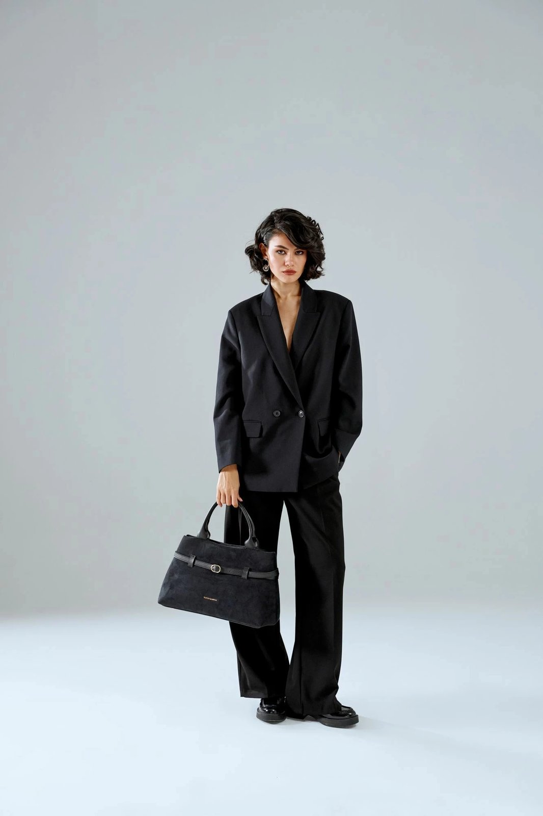 Çantë tote Vittoria, lëkurë poli-vinili, e zezë