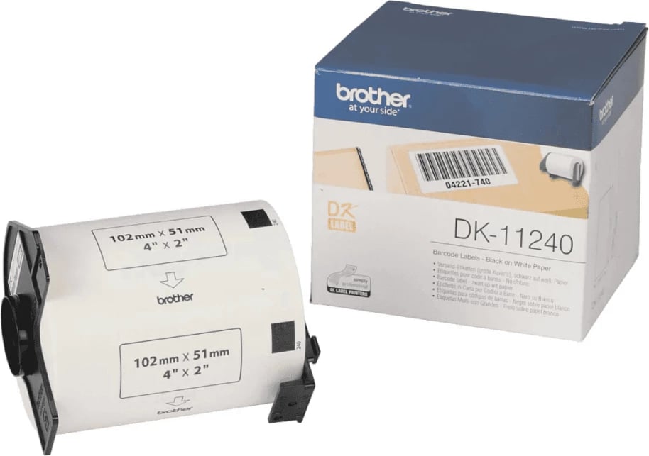 Rrotull etiketash Brother DK-11240 102 x 51 mm e bardhë