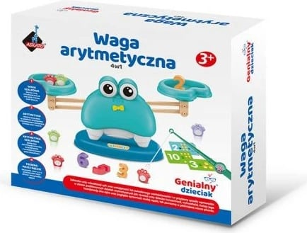 Lodër edukative ASKATO Waga Arytmetyczna 4-në-1 me magnetë, për fëmijë, shumëngjyrëshe, set