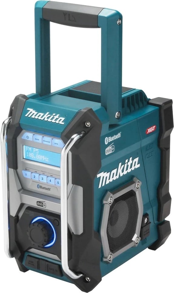 Radio Makita MR004G, Analog & digital, Blu