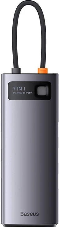 Hub USB-C Baseus Metal Gleam Series 7w1, gri
