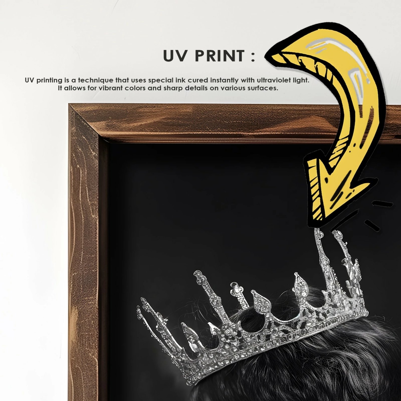 Pikturë dekorative me kornizë MDF, Wallity, GE164-L, shumëngjyrëshe