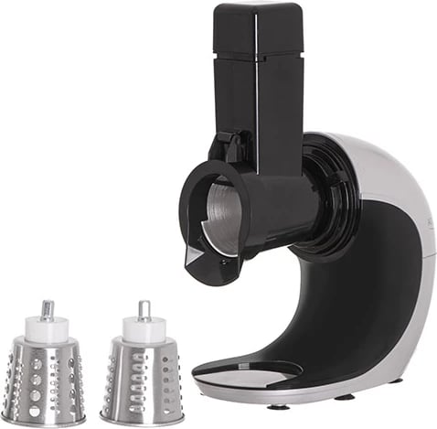 Pajisje kuzhine 3‑në‑1, Adler AD 4131, shtrydhëse e ngadaltë 90–105 rpm, mulli mishi #8 me sita 3/5/7 mm, grirëse perimesh, 150 W, 650 ml