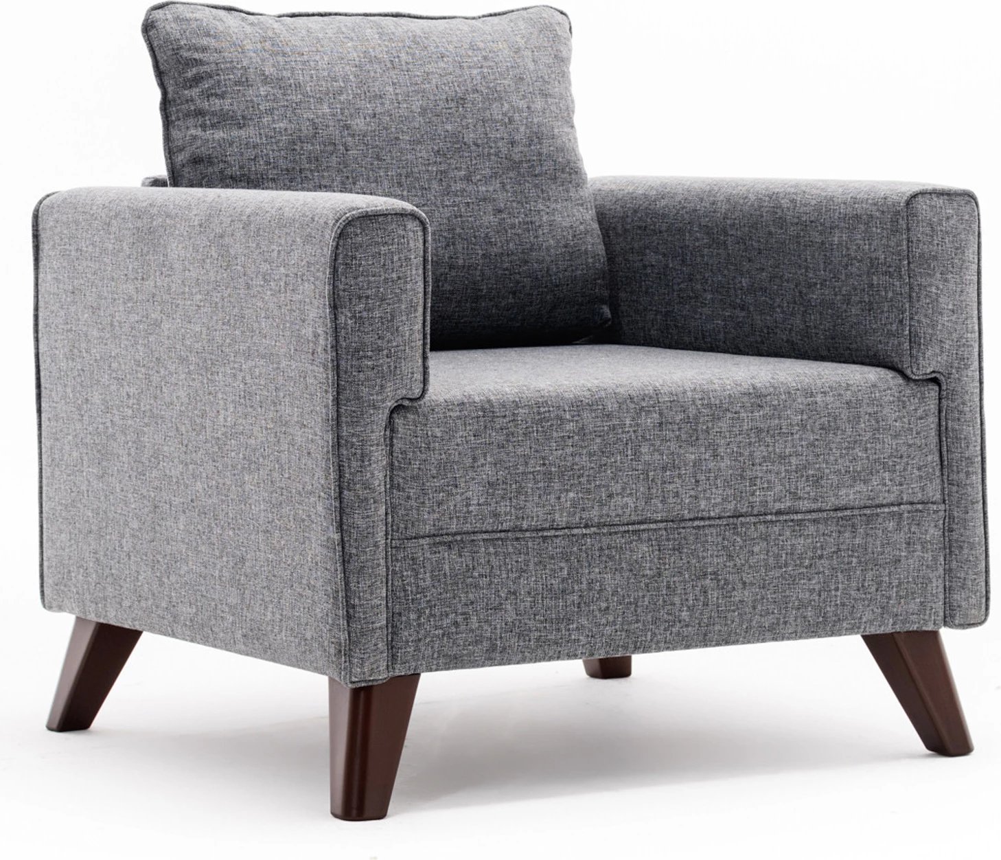 Fotel njëvendëshe Atelier del Sofa, Bella, ngjyrë gri