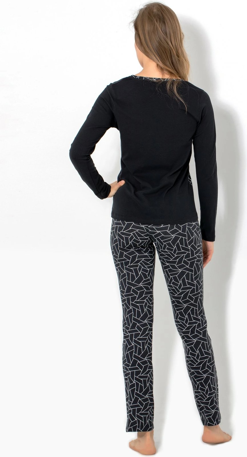 Set pizhamash për gra, ngjyrë e zezë, Jumeon, 002-000558