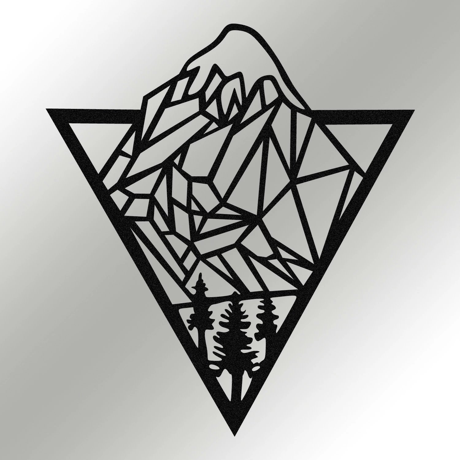 Aksesor dekorativ metalik për mur Wallity, Gokotta, ngjyrë e zezë, 46x52cm