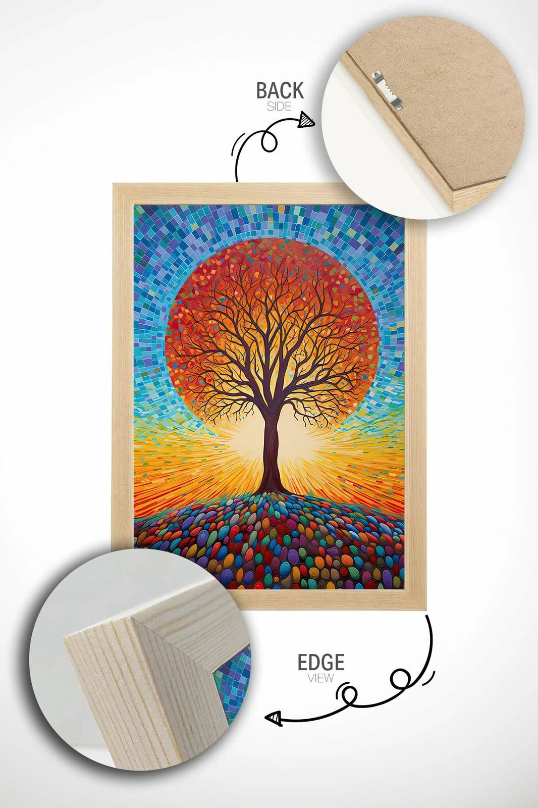 Pikturë dekorative me kornizë, shumëngjyrëshe, Wallity, Mscartmdl2