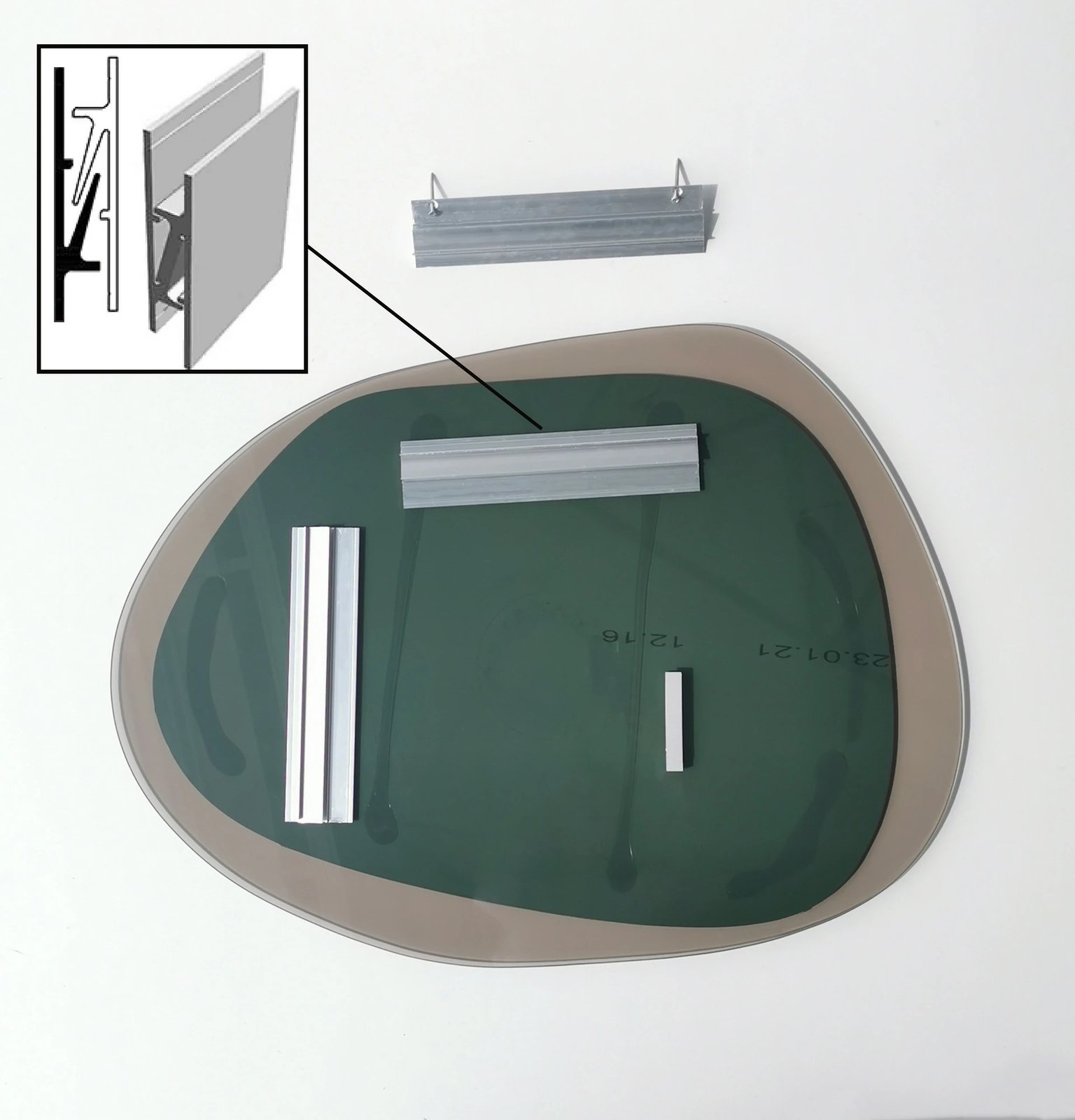 Pasqyrë Hanah Home, ngjyrë fume, Aqua A344