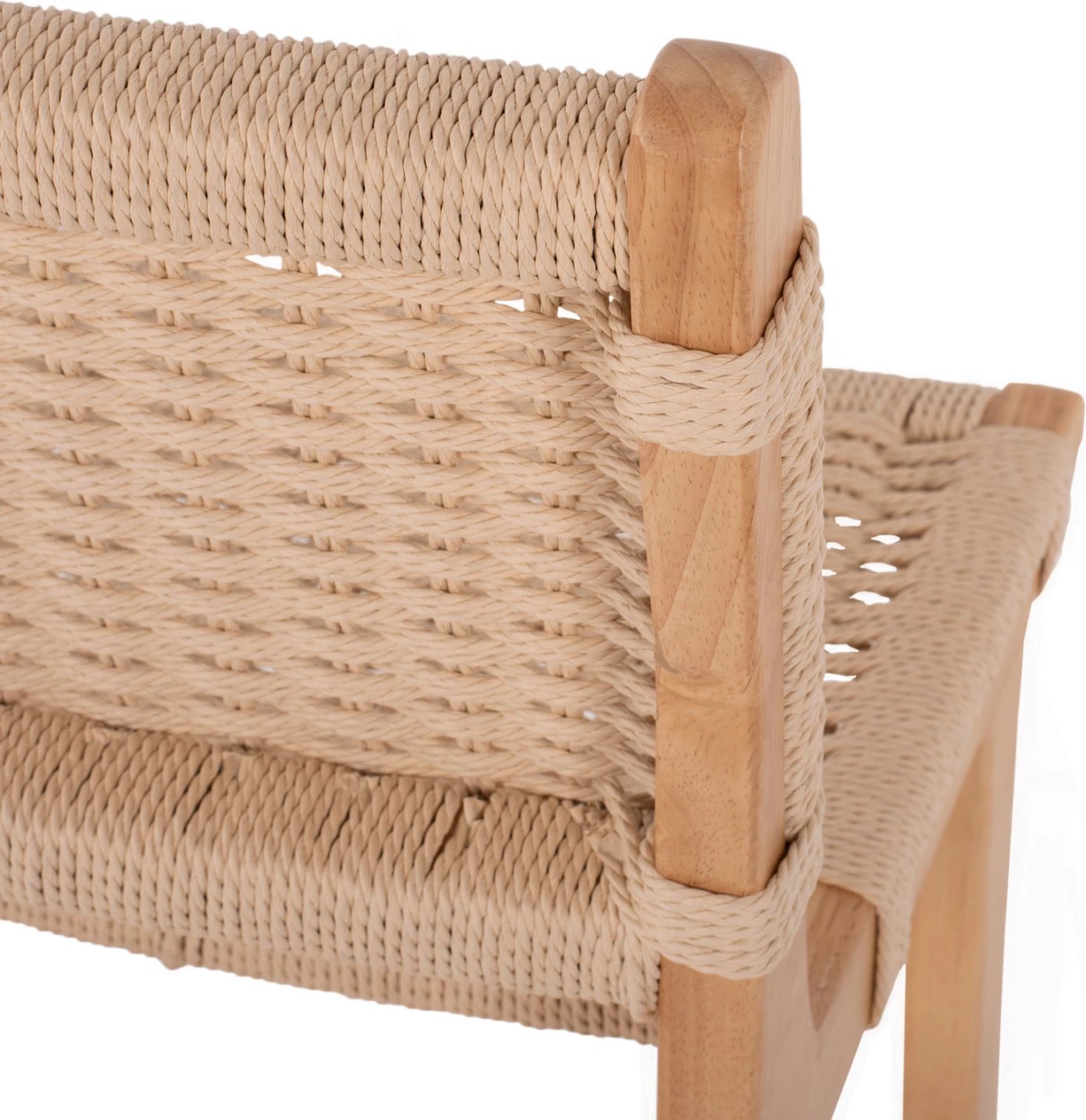 Karrige për bar, lartësi mesatare, FH9332.01, dru gome & litar, ngjyrë natyrale, 45x46x95H cm