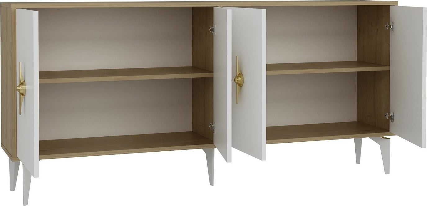 Konsol Skye Decor, ngjyrë lis safir dhe e bardhë