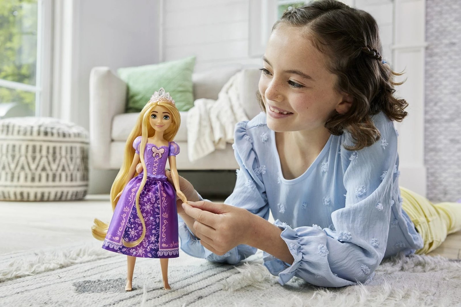 Kukull mode Disney Princess Rapunzel që këndon, MATTEL, 249243, shumëngjyrëshe