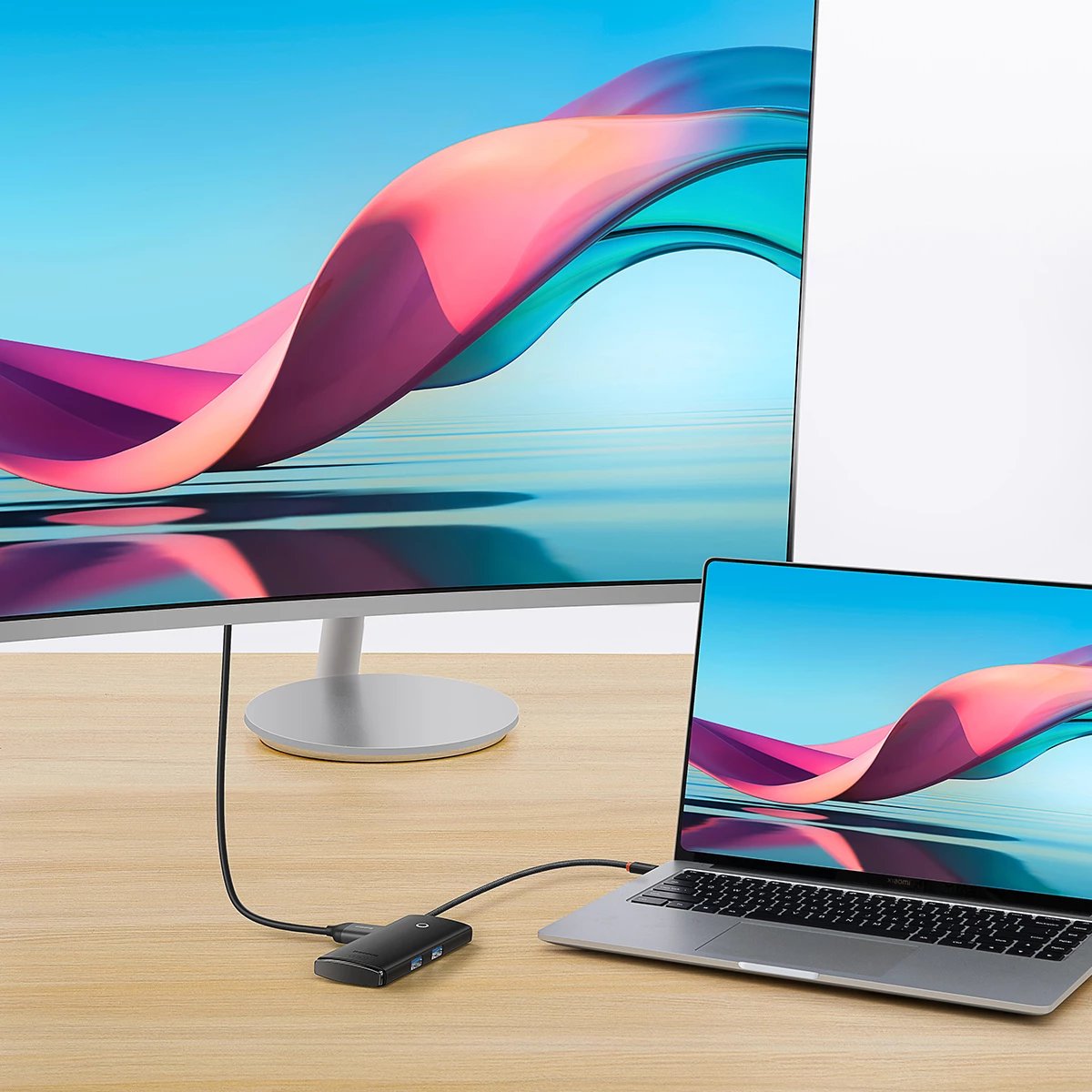 HUB multifunksional Baseus Lite Series WKQX050101, 2x USB 3.0, USB Type-C PD, HDMI 1.4, SD/TF, i zi