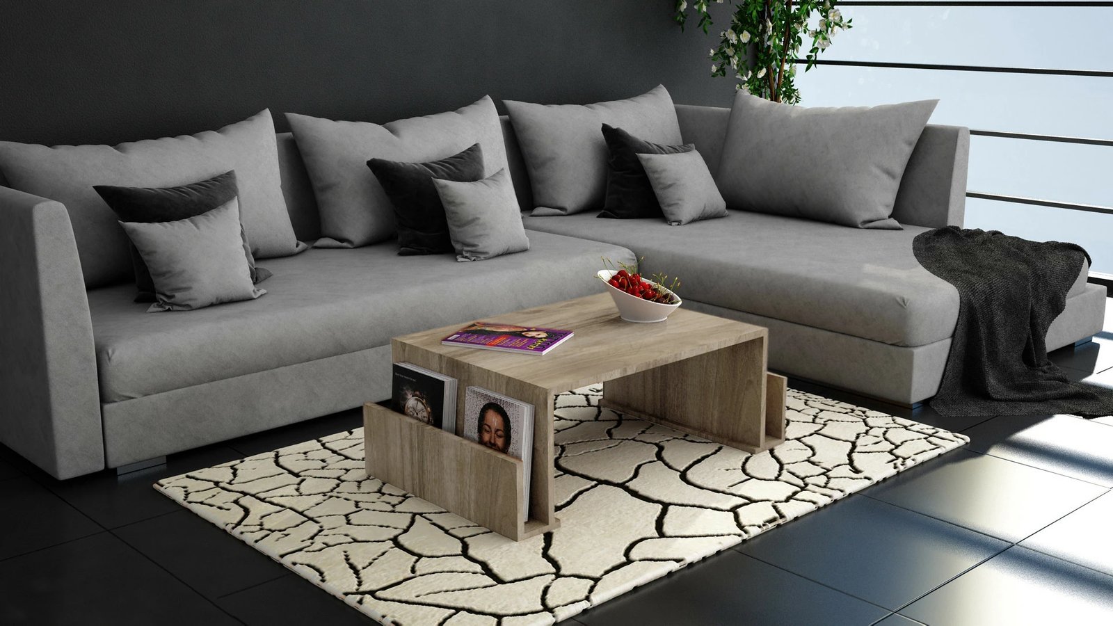 Tavolinë kafeje Hanah Home, Magazin, ngjyrë arre