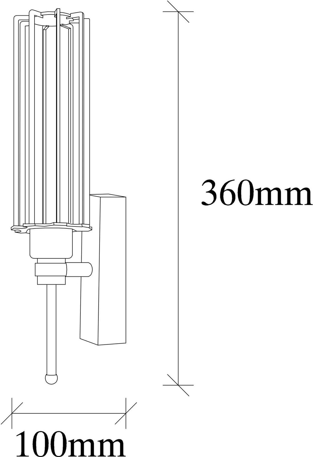 Llambë muri Opviq, Fellini - MR - 876, ngjyrë e zezë dhe ari Llambë muri Opviq, Fellini - MR - 876, ngjyrë e zezë dhe ari