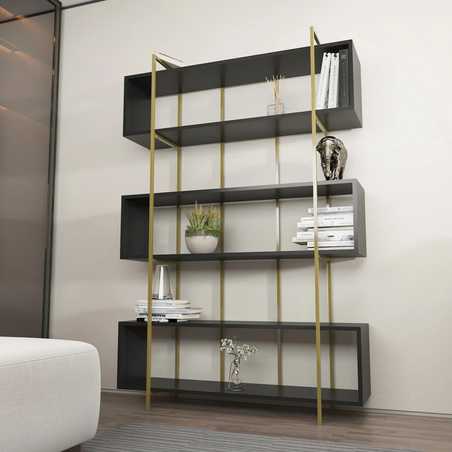 Raft librash Hanah Home, Bruti, anthracite dhe ari