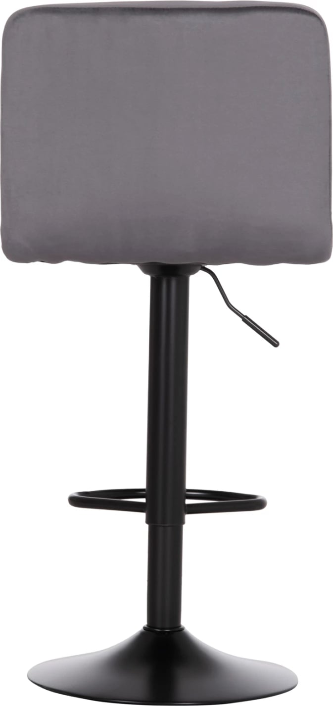 Karrige për bar rrotulluese DIANA, kadife gri, metal i zi mat, FH202.41, 44x52x109cm, set prej 2 copësh
