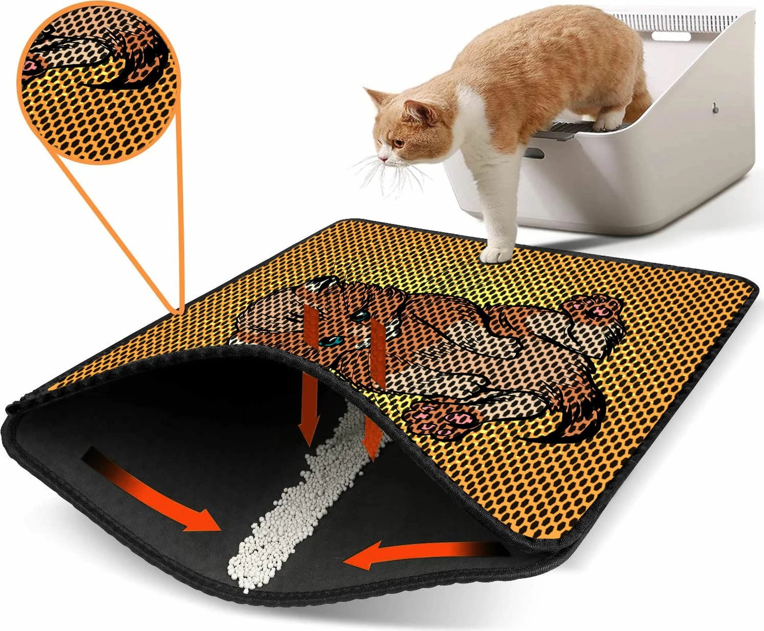 Tapet për rërë maceje, shumëngjyrësh, Paws & Whiskers, Nrszn0194, 45x60cm