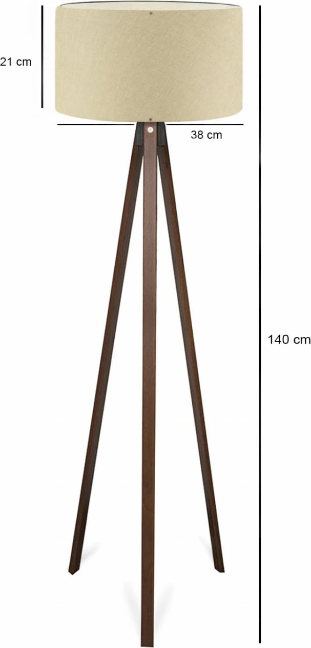 Llambë dyshemeje Opviq, AYD-2935, ngjyrë bezhë, 140 cm