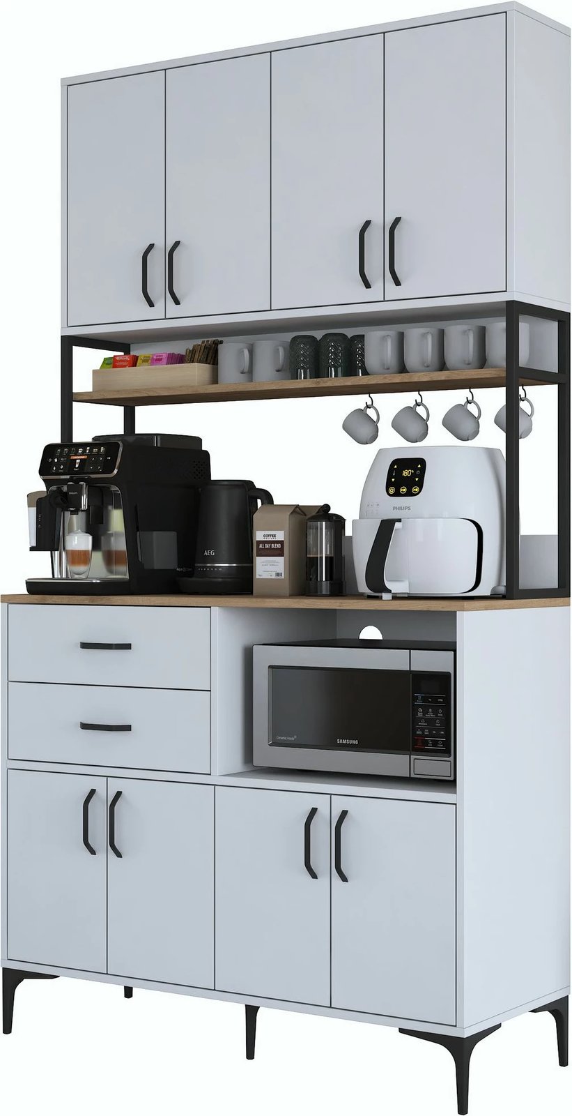 Dollap multifunksional Skye Decor, ngjyrë arr dhe e bardhë, JE209 - 3901