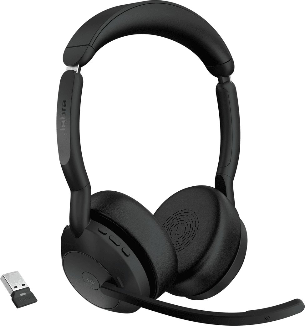 Kufje me mikrofon Jabra EV255S8, 25599-999-999, stereo me boom, me dongle USB, e zezë
