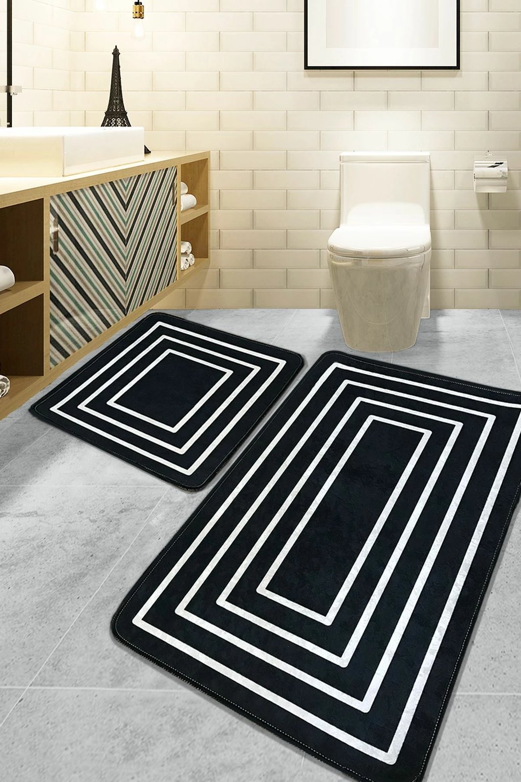 Set dyshekësh për banjo (2 copë), Mijölnir, Wale, ngjyrë e zezë