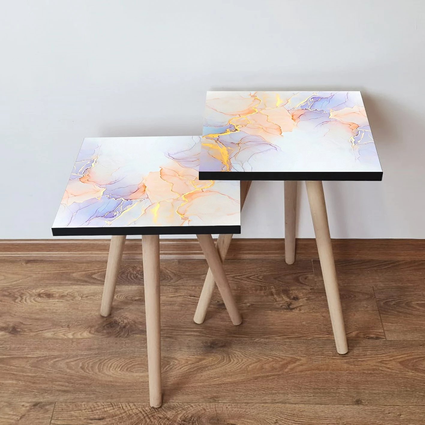 Set tavolina të mbivendosura, shumëngjyrëshe, Skye Decor, 2 copë, 2Shp176