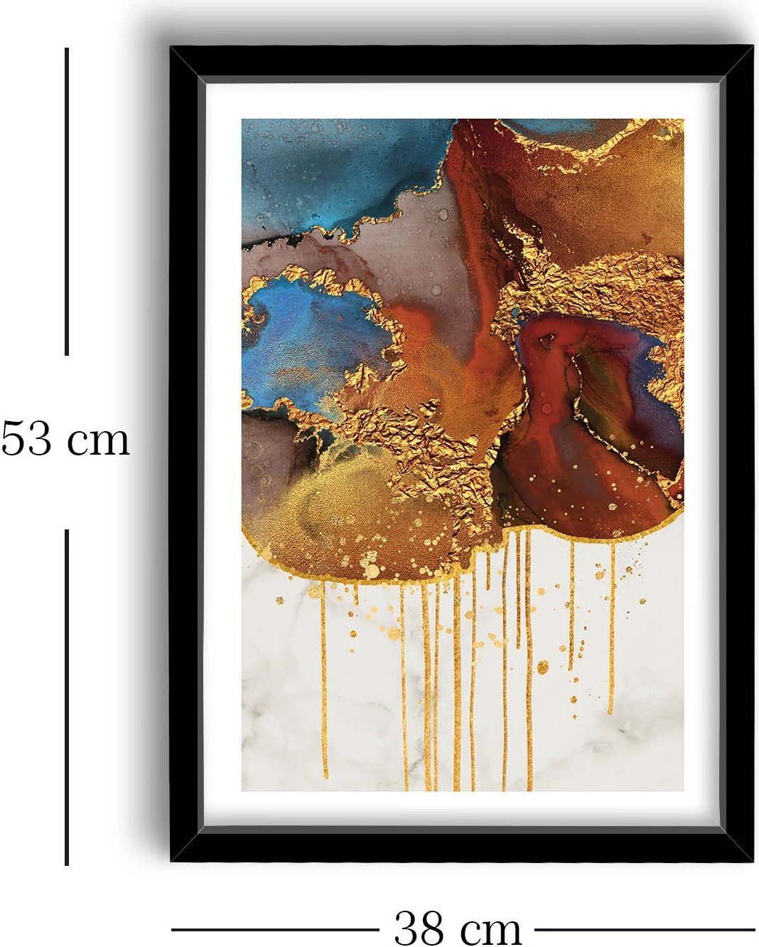 Pikturë dekorative me kornizë MDF, shumëngjyrëshe, 38x53cm, 3853NISCT-007