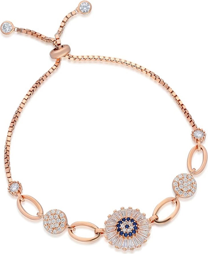 Byzylyk argjendi Jumeon, TRDYL435, ngjyrë rozë e artë, e bardhë, kaltër e errët