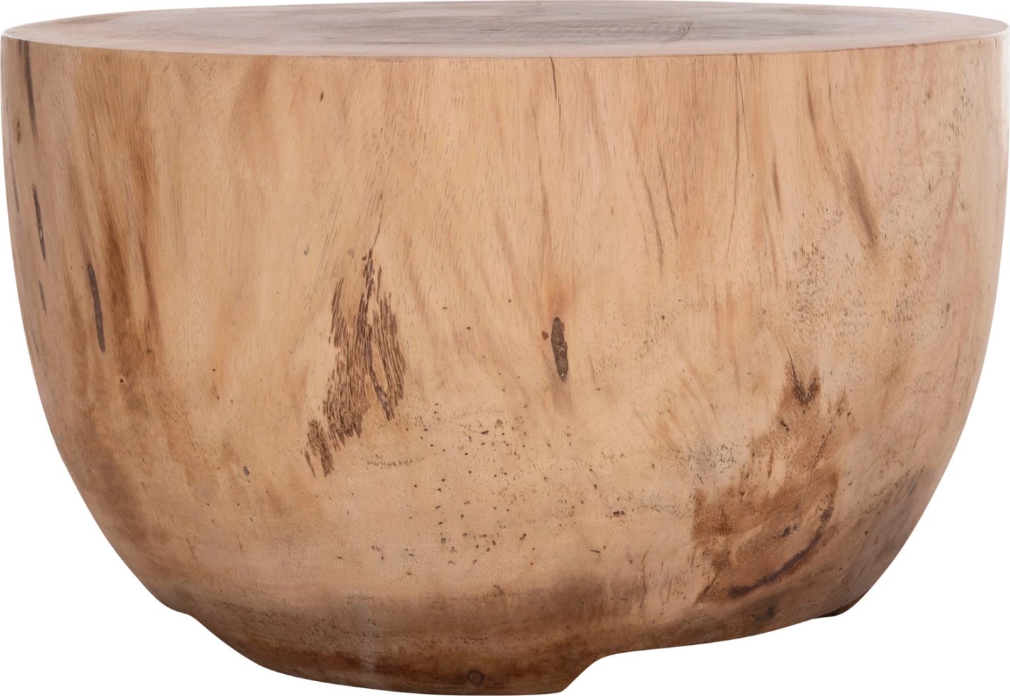 Tavolinë e rrumbullakët për kafe, dru suar natyral, POMPU FH9794.11, 60x35cm