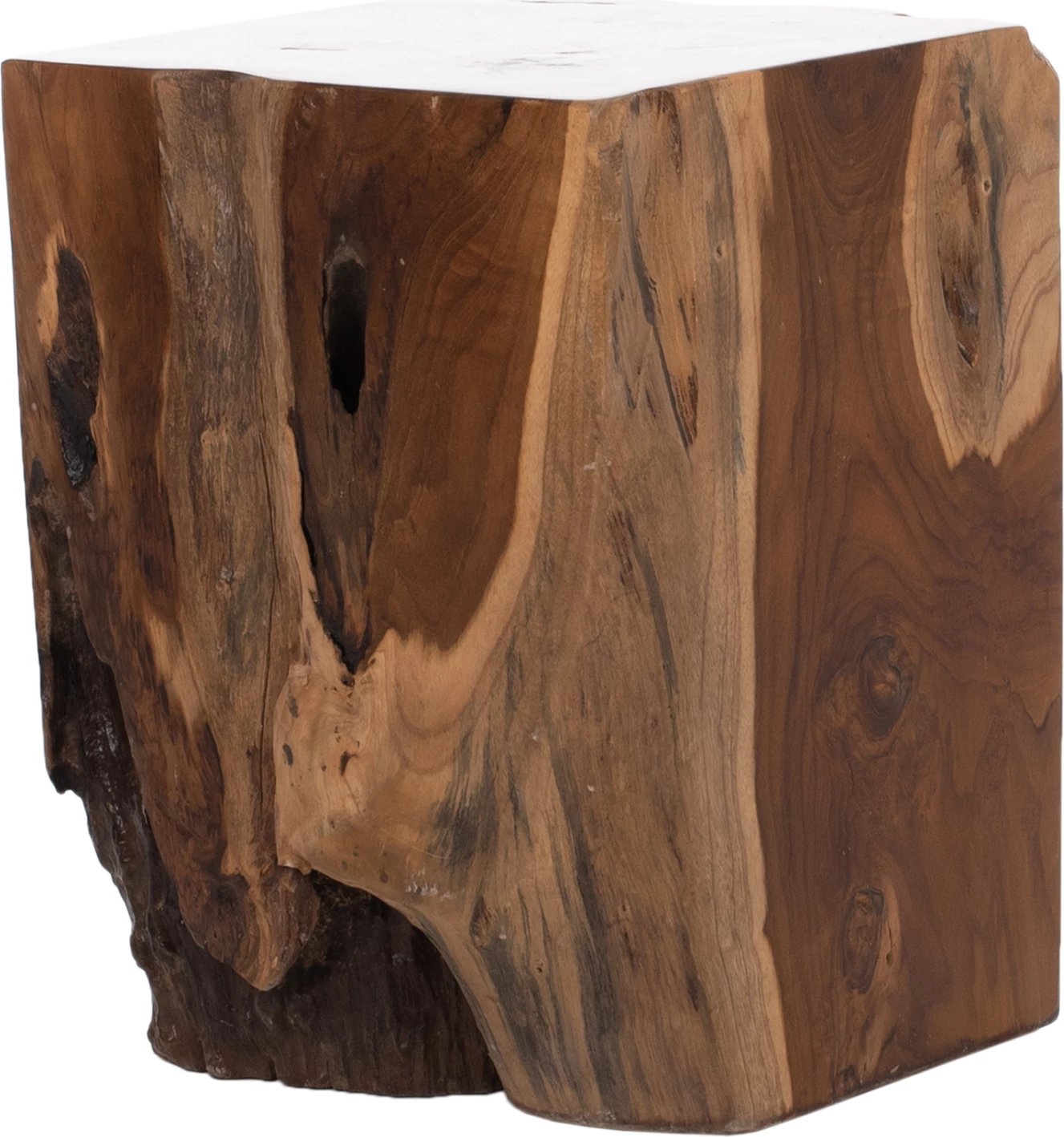Karrige për bar FH7721 katrore, dru teak natyral, 30x30x40H