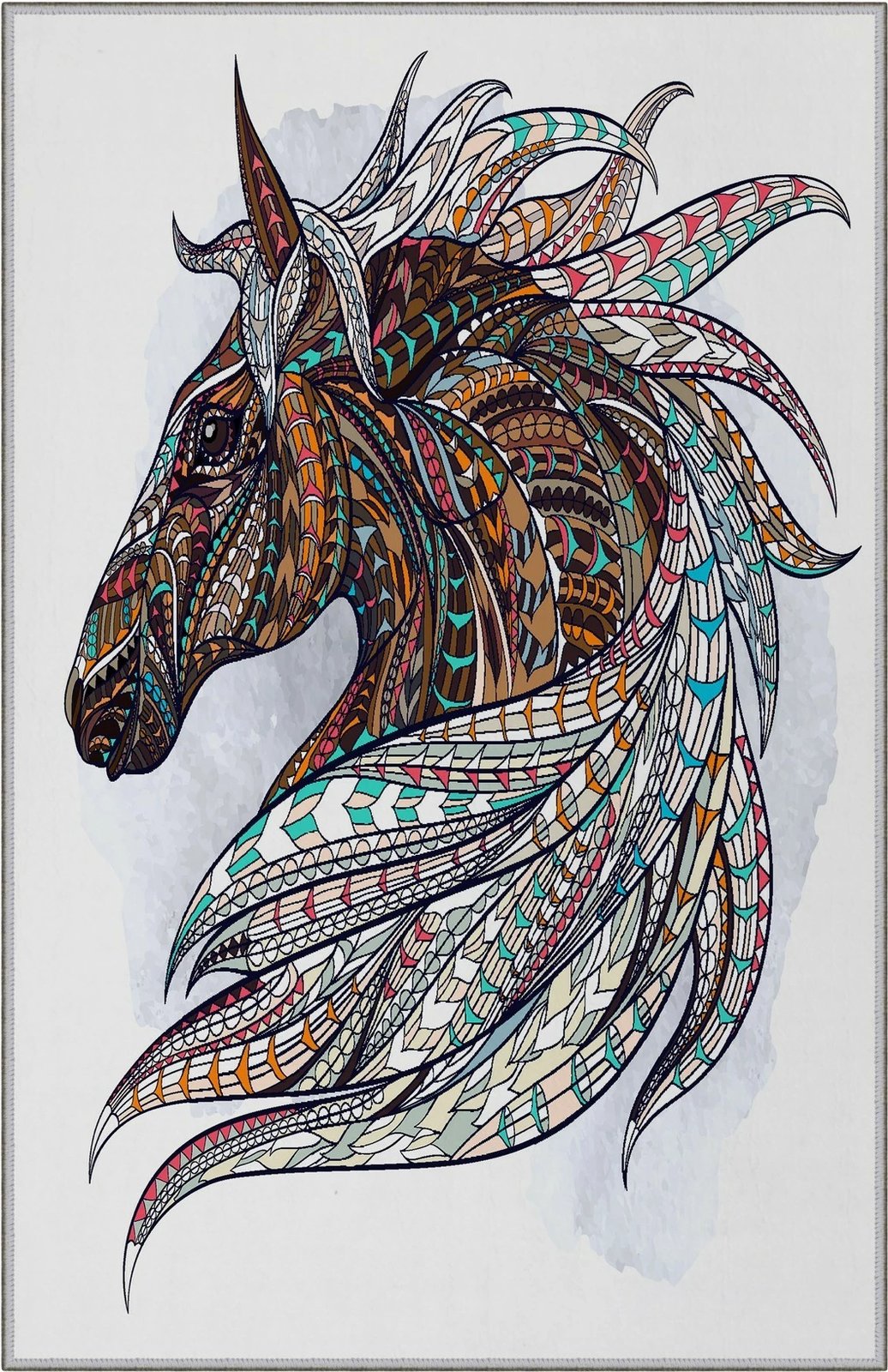 Qilim me dizajn kuaj, shumëngjyrësh, 80x120cm, Conceptum Hypnose, HMNT66