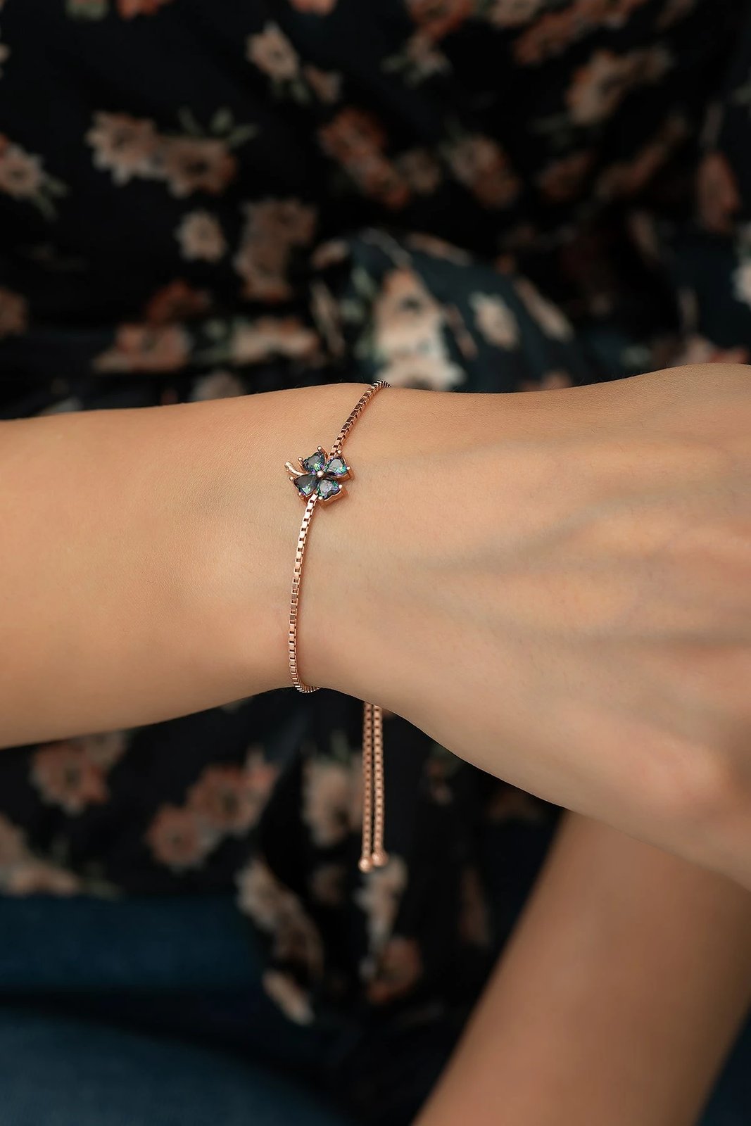 Byzylyk argjendi, ngjyrë rozë ari, Jumeon, TRDYL703