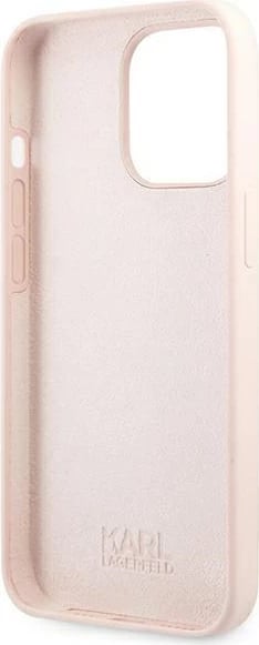 Mbështjellës Karl Lagerfeld KLHMP13LSSKCI për iPhone 13/13 Pro 6.1", silikon, MagSafe, rozë e çelët