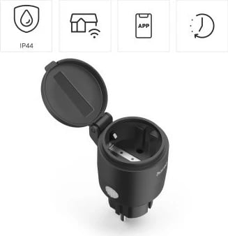 Prizë e mençur Hama 176627 për jashtë, 2300W, IP44, e zezë