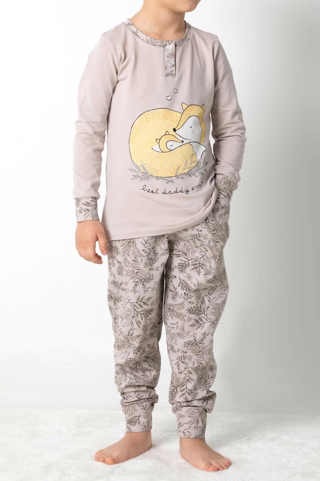 Pizhama për fëmijë Jumeon, 002-000676, ngjyrë mink