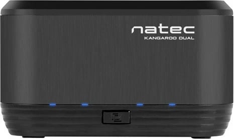 Stacion docking Natec Kangaroo Dual NSD-0955 për HDD/SSD 2.5''+3.5'', USB 3.0, i zi