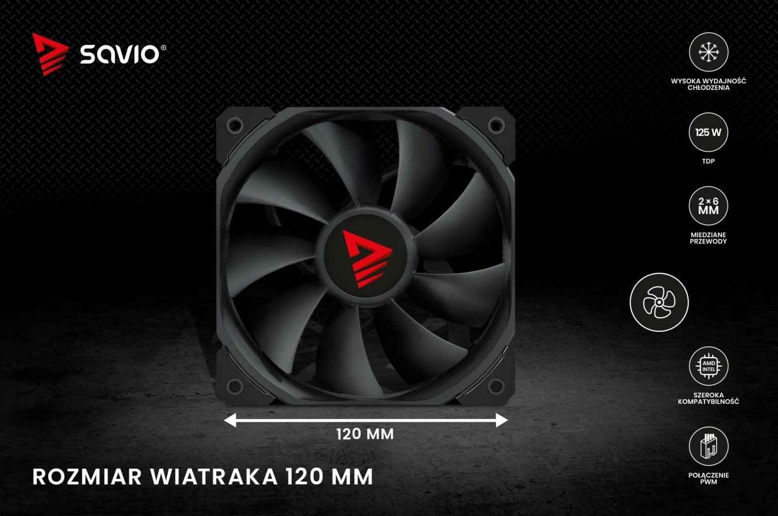 Ftohës procesori Savio FROST X2, 120 mm, PWM, 125 W TDP, i zi Ftohës procesori Savio FROST X2, 120 mm, PWM, 125 W TDP, i zi