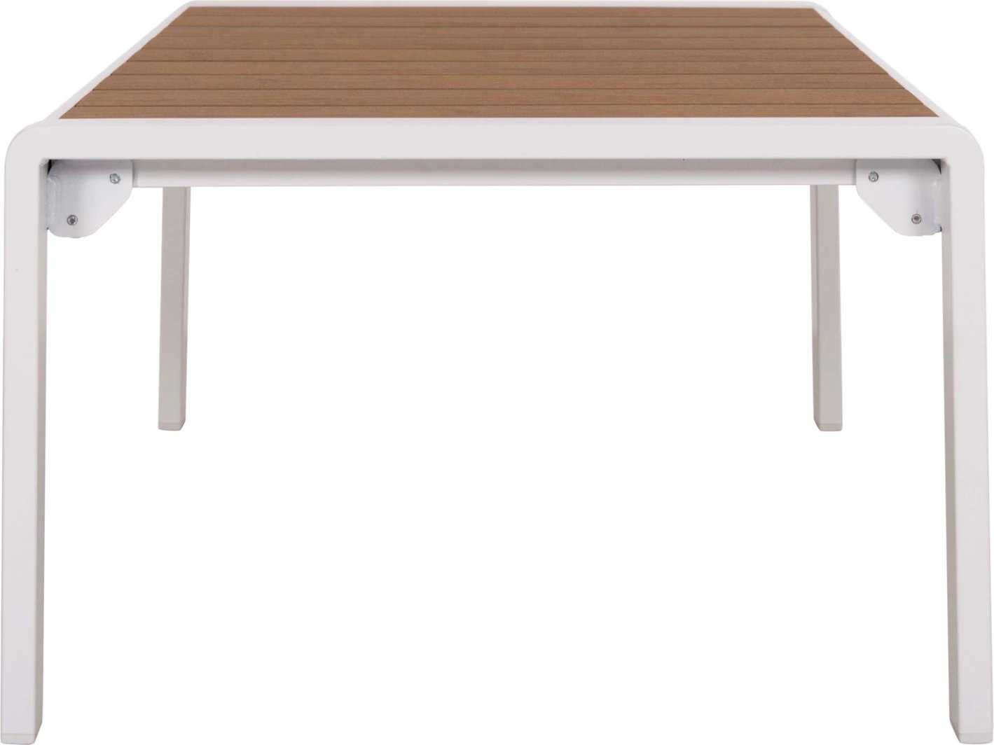 Tavolinë anësore për shezlong, alumin i bardhë, polywood, BENTRY FH6276.01, 100x56x35cm