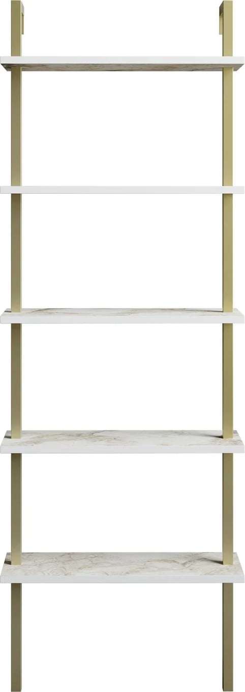 Raft librash Hanah Home, Piante, bardhë, ari