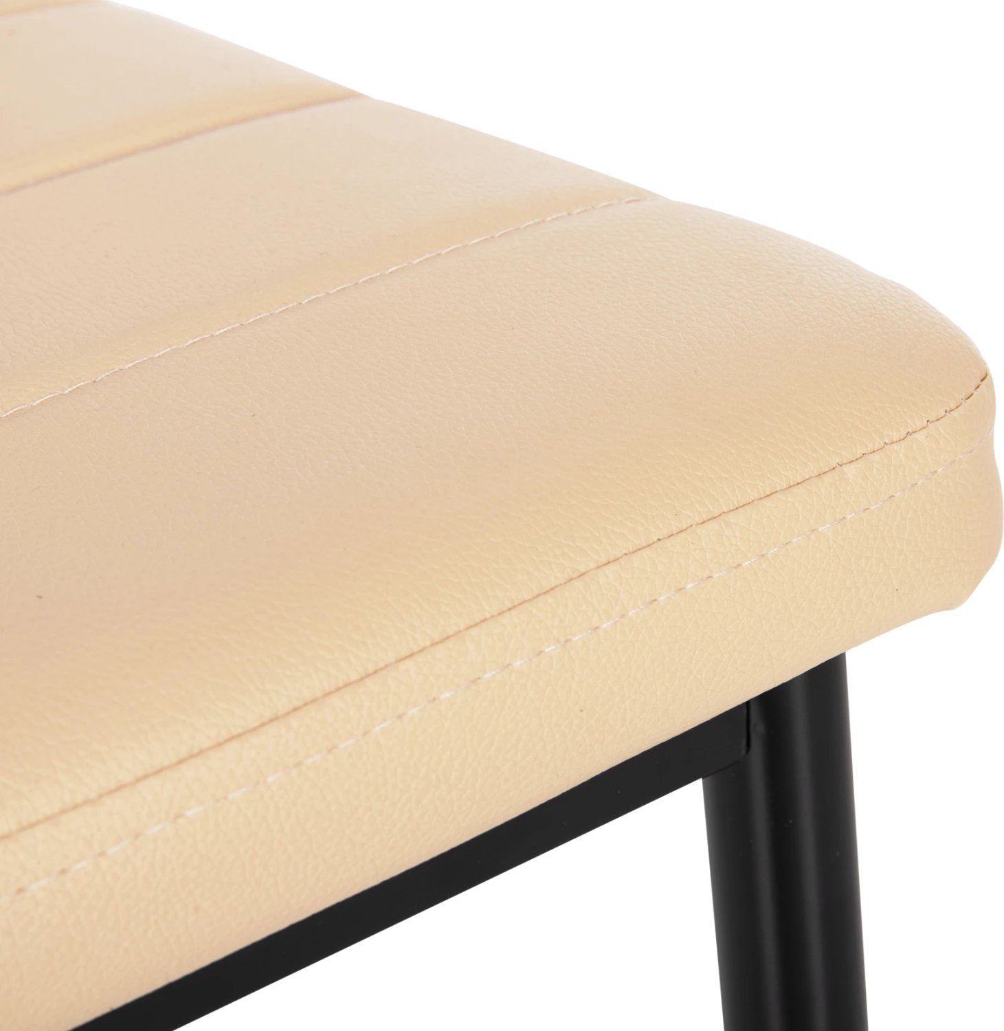 Karrige metalike Lady FH0037.25 PU kapuçino me kornizë metalike K/D 40x48x95 cm, set prej 4 copë