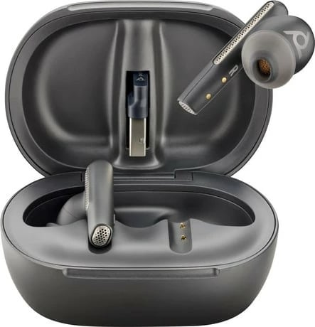 Kufje pa tela POLY Voyager Free 60+ UC me etui karikimi me ekran, BT700C, e zezë