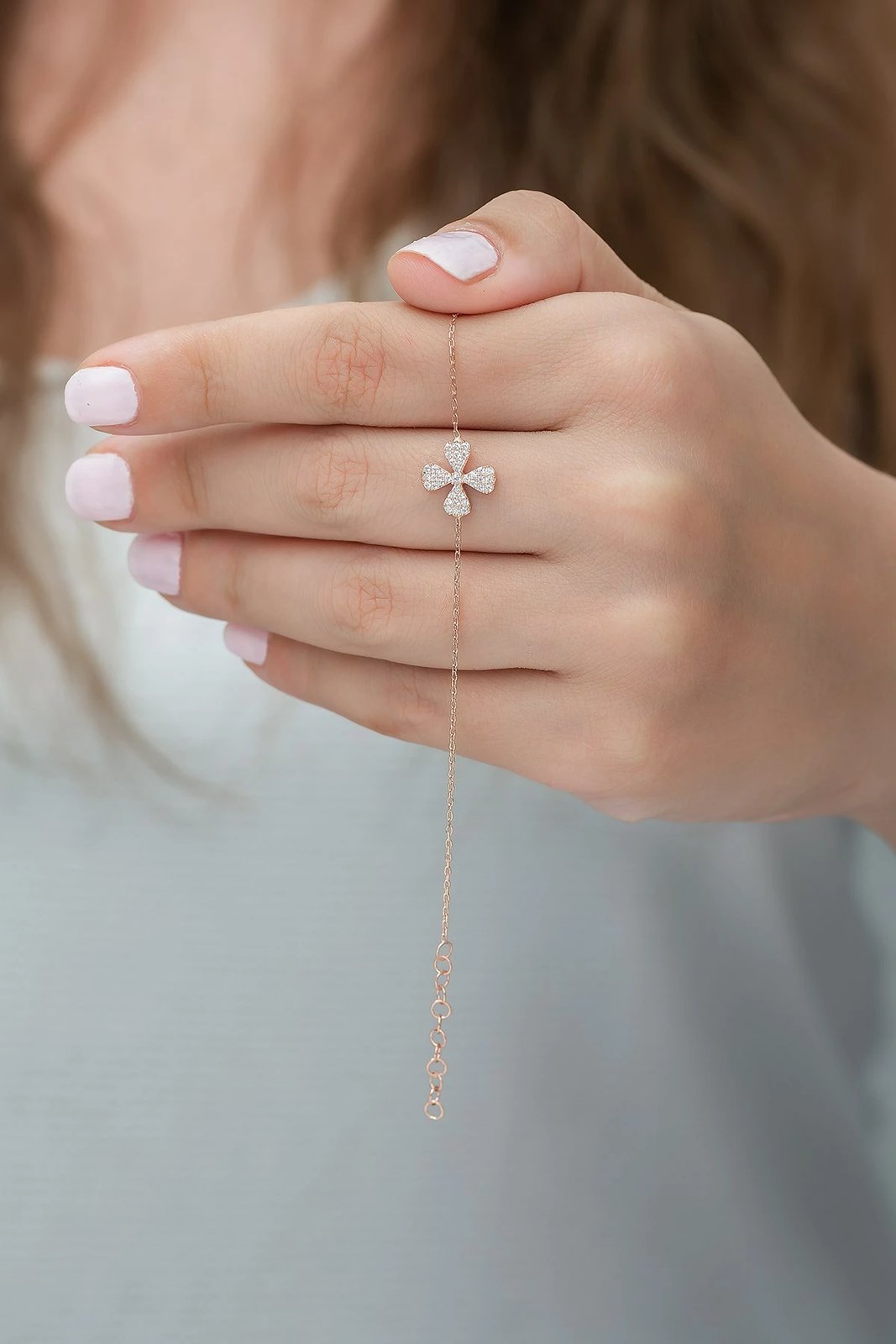 Byzylyk argjendi, ngjyrë rozë e bardhë, Jumeon, TRDYL767