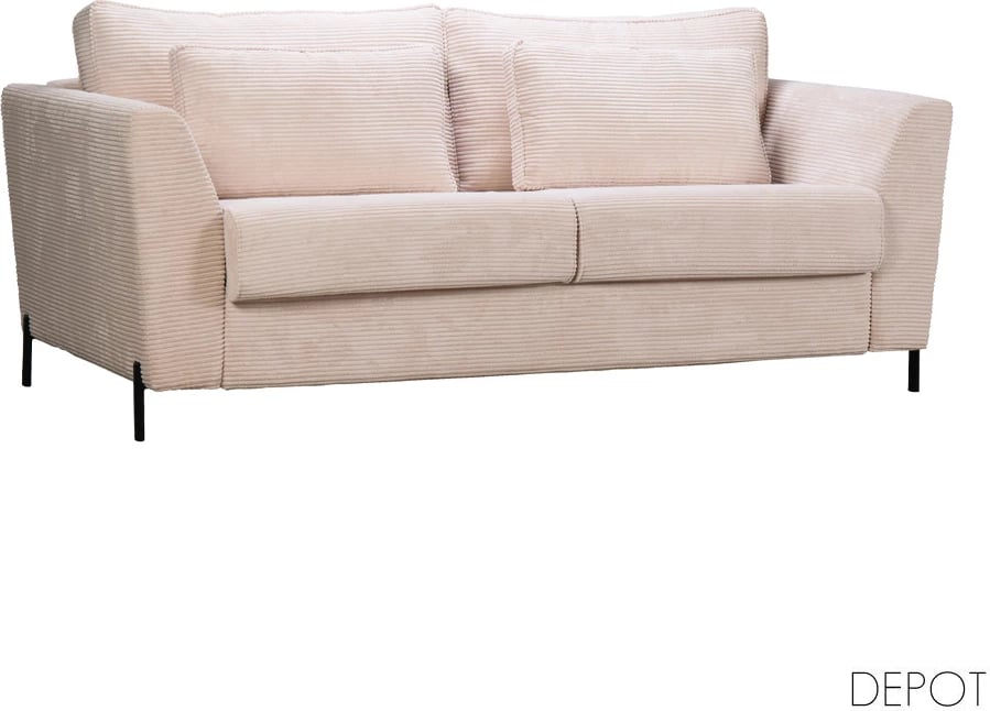 Krevat-sofë COCOON, 3 vende, bezhë Lincoln 03, 208x94x92