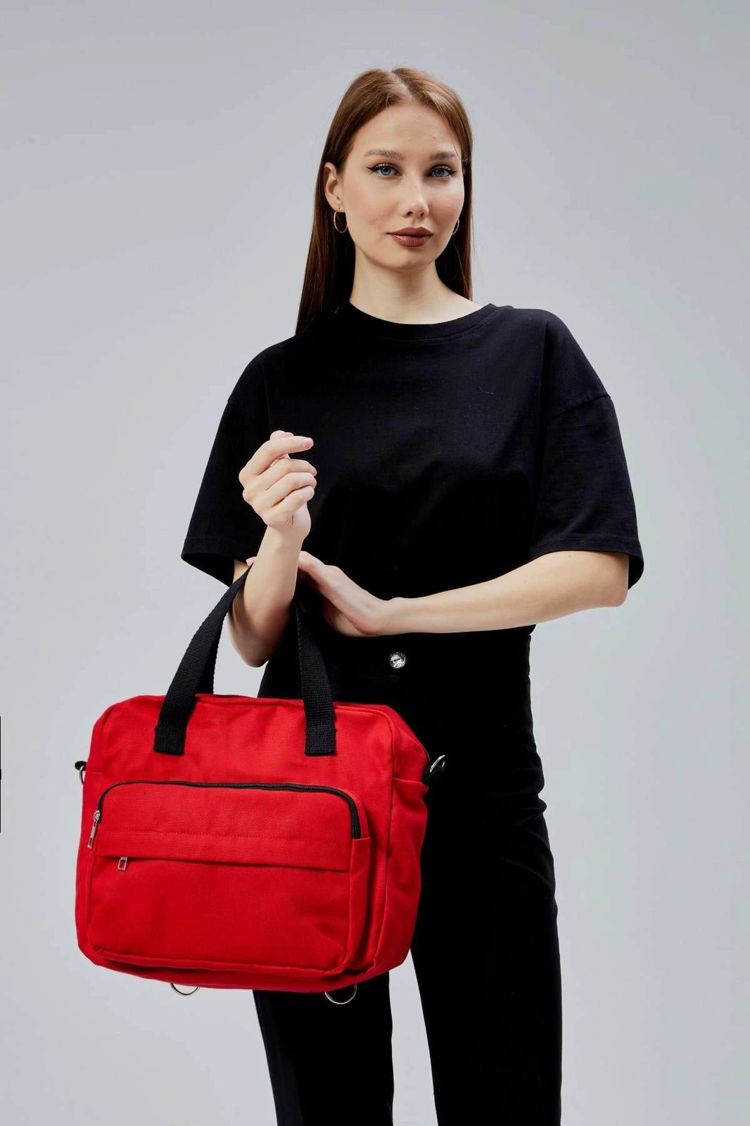Çantë tote e kuqe, Zoozie Bags, 2386