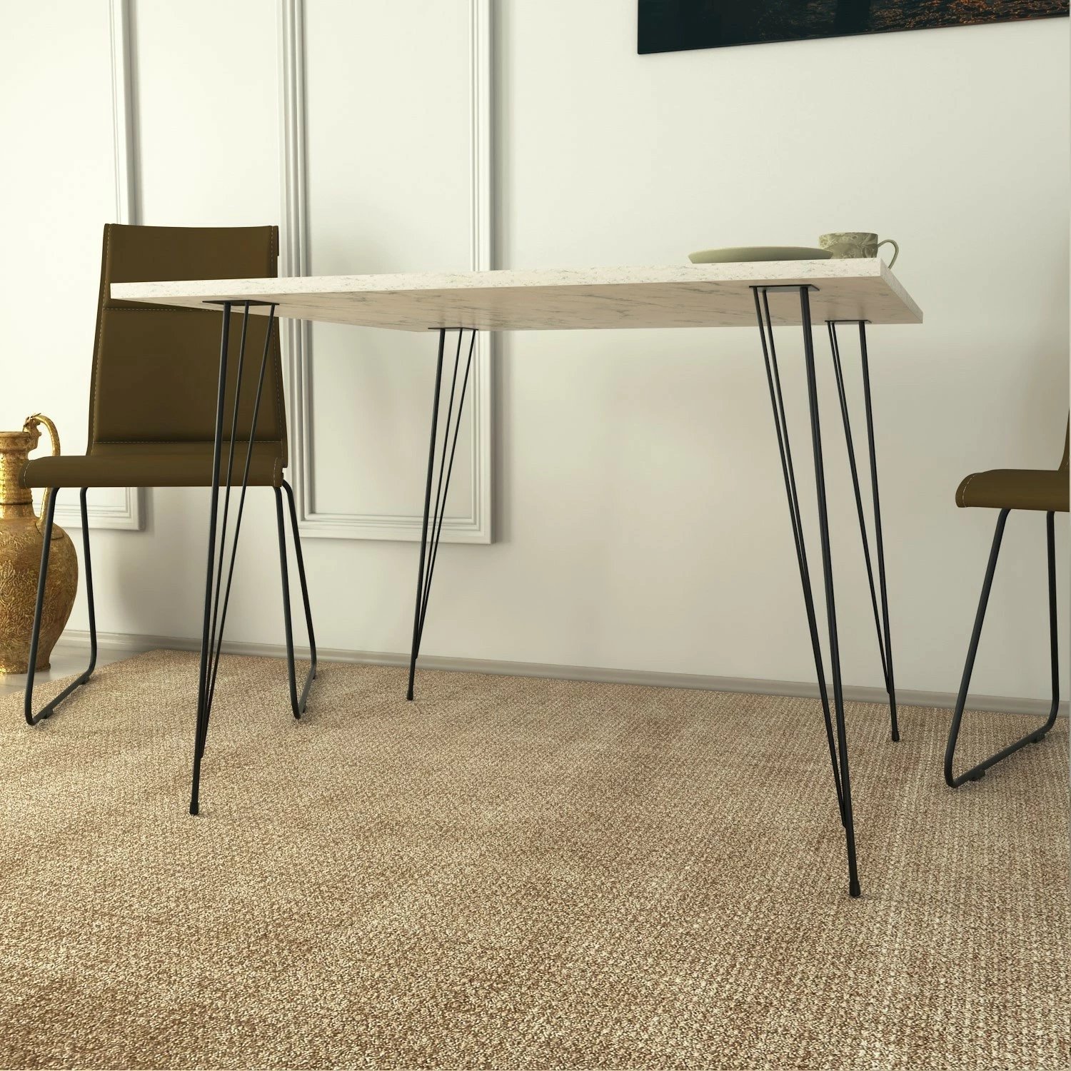 Tavolinë Hanah Home, katrore Sandalf - Marmo