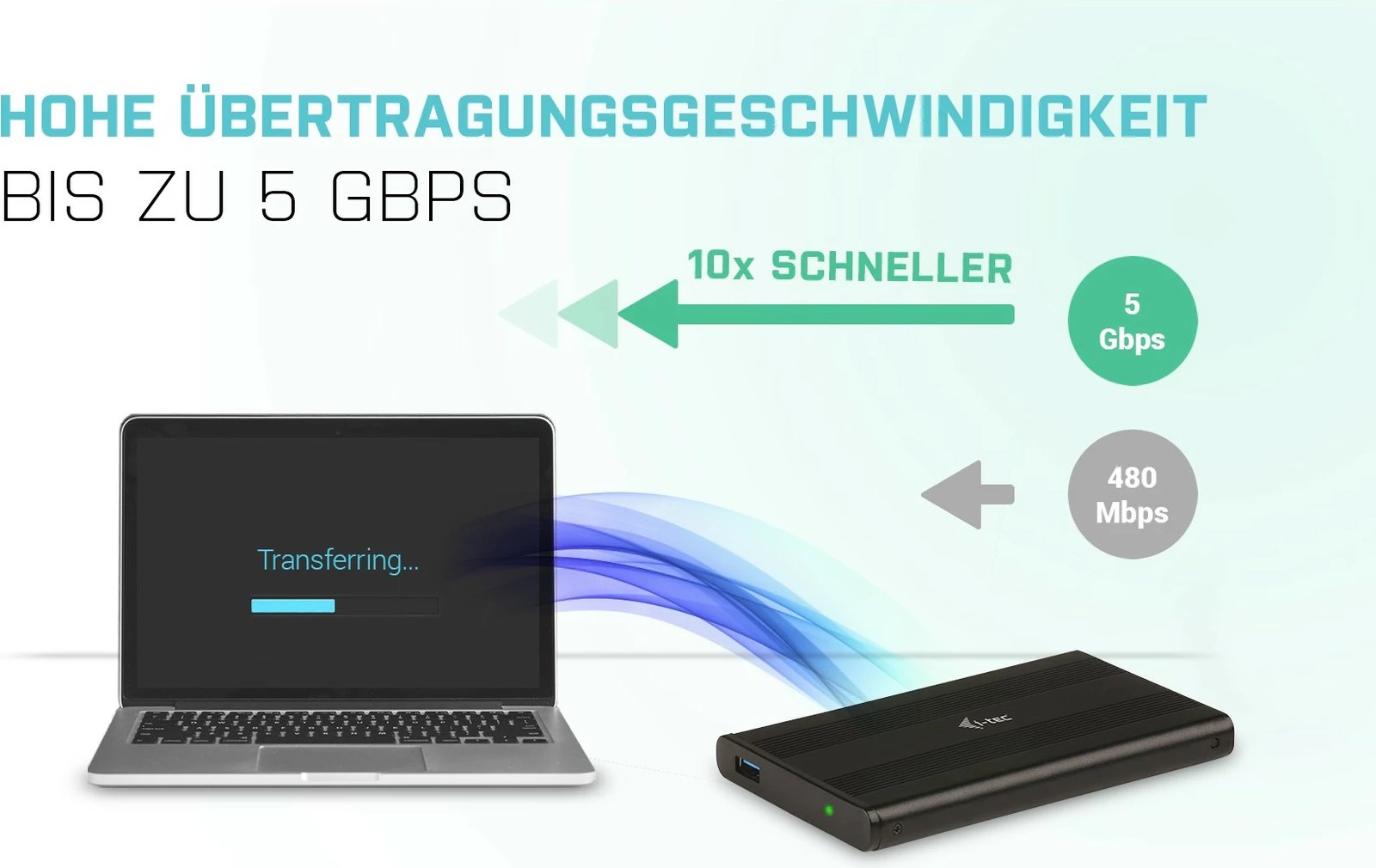 Kasë e jashtme I-Tec USB për hard disk 2.5 inç, e zezë