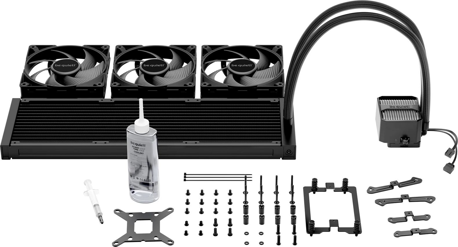 Ftohës me lëng all-in-one për procesor BE QUIET! Silent Loop 3, 420 mm, 3 ventilatorë 14 cm, zi