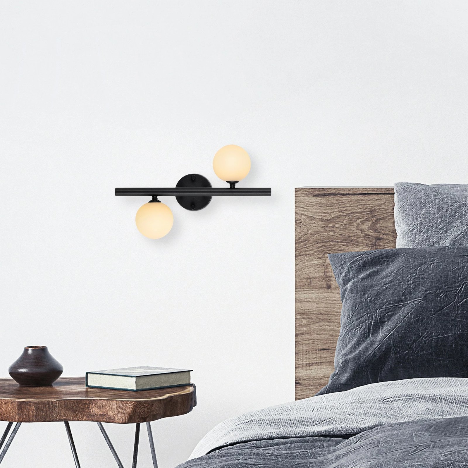 Llambë muri Opviq, Domino - 11038, e zezë dhe e bardhë