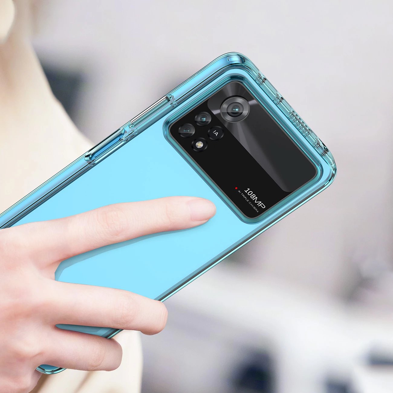 Mbështjellës Hurtel Outer Space Case për Xiaomi Poco X4 Pro 5G, Blu
