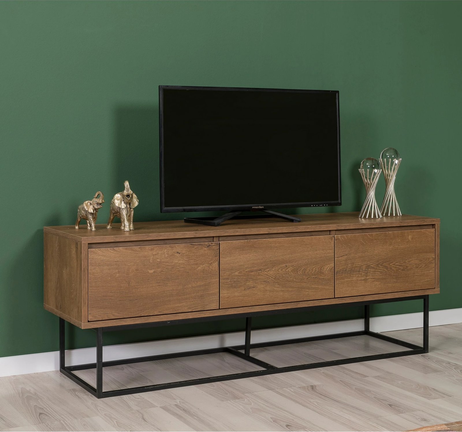 Set mobiljesh për dhomë dite, ngjyrë arre dhe e zezë, Laxus Takım 14